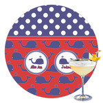 Whale Printed Drink Topper - 3.5" (Personalized)