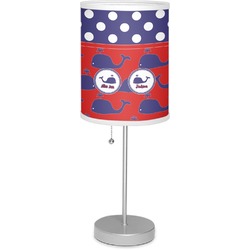 Whale 7" Drum Lamp with Shade Linen (Personalized)
