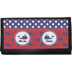 Whale Canvas Checkbook Cover (Personalized)