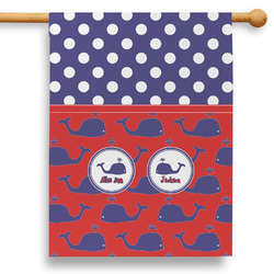 Whale 28" House Flag (Personalized)