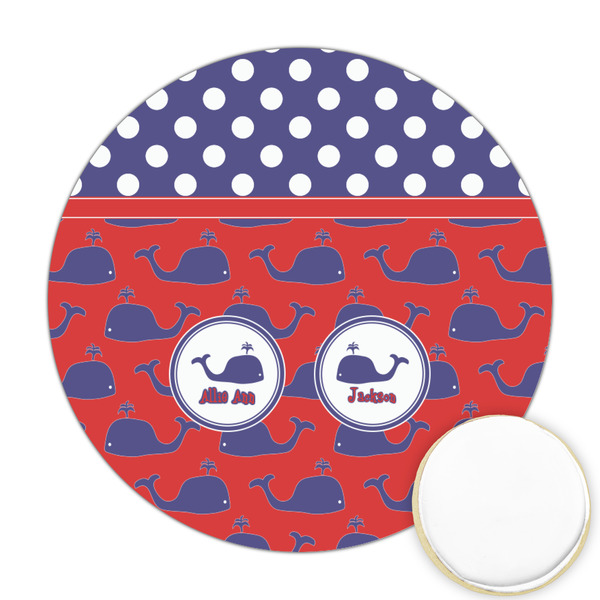 Custom Whale Printed Cookie Topper - 2.5" (Personalized)