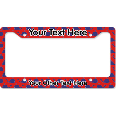 Custom Whale License Plate Frame - Style B (Personalized) | YouCustomizeIt