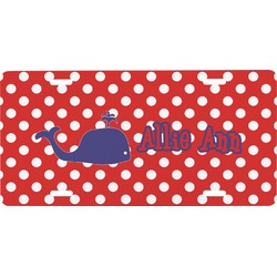 Whale Front License Plate (Personalized)