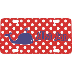 Whale Mini / Bicycle License Plate (4 Holes) (Personalized)