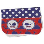 Whale Burp Cloth - Fleece w/ Name or Text