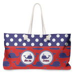 Whale Large Tote Bag with Rope Handles (Personalized)