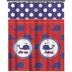 Whale Extra Long Shower Curtain - 70"x84" (Personalized)