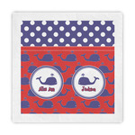 Whale Standard Decorative Napkins (Personalized)