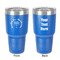 Hanukkah 30 oz Stainless Steel Ringneck Tumbler - Blue - Double Sided - Front & Back