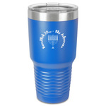 Hanukkah 30 oz Stainless Steel Tumbler - Royal Blue - Single-Sided (Personalized)