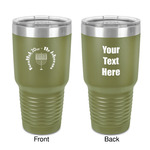 Hanukkah 30 oz Stainless Steel Tumbler - Olive - Double-Sided (Personalized)