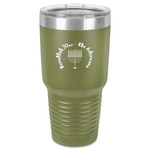 Hanukkah 30 oz Stainless Steel Tumbler - Olive - Single-Sided (Personalized)