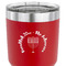 Hanukkah 30 oz Stainless Steel Ringneck Tumbler - Red - CLOSE UP