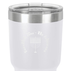 Hanukkah 30 oz Stainless Steel Tumbler - White - Double-Sided (Personalized)