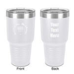 Hanukkah 30 oz Stainless Steel Tumbler - White - Double-Sided (Personalized)