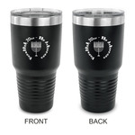 Hanukkah 30 oz Stainless Steel Tumbler - Black - Double Sided (Personalized)