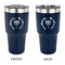 Hanukkah 30 oz Stainless Steel Ringneck Tumblers - Navy - Double Sided - APPROVAL