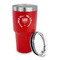 Hanukkah 30 oz Stainless Steel Ringneck Tumblers - Red - LID OFF