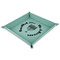 Hanukkah 9" x 9" Teal Leatherette Snap Up Tray - MAIN