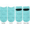 Hanukkah Adult Ankle Socks - Double Pair - Front and Back - Apvl