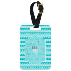 Hanukkah Metal Luggage Tag w/ Name or Text