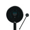 Hanukkah Black Plastic 5.5" Stir Stick - Round - Closeup