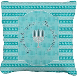 Hanukkah Faux-Linen Throw Pillow 16" (Personalized)