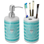 Hanukkah Ceramic Bathroom Accessories Set (Personalized)