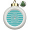 Hanukkah Ceramic Christmas Ornament - Xmas Tree (Front View)