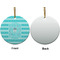 Hanukkah Ceramic Flat Ornament - Circle Front & Back (APPROVAL)