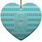 Hanukkah Ceramic Flat Ornament - Heart (Front)