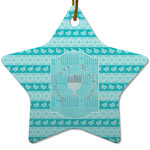 Hanukkah Star Ceramic Ornament w/ Name or Text