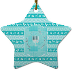 Hanukkah Star Ceramic Ornament w/ Name or Text