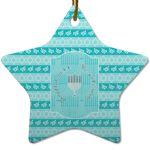 Custom Hanukkah Star Ceramic Ornament w/ Name or Text