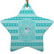 Hanukkah Ceramic Flat Ornament - Star (Front)