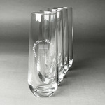 Hanukkah Champagne Flute - Stemless Engraved - Set of 4 (Personalized)