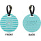 Hanukkah Circle Luggage Tag (Front + Back)