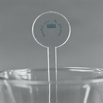 Hanukkah 7" Round Plastic Stir Sticks - Clear (Personalized)