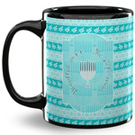 Hanukkah 11 Oz Coffee Mug - Black (Personalized)