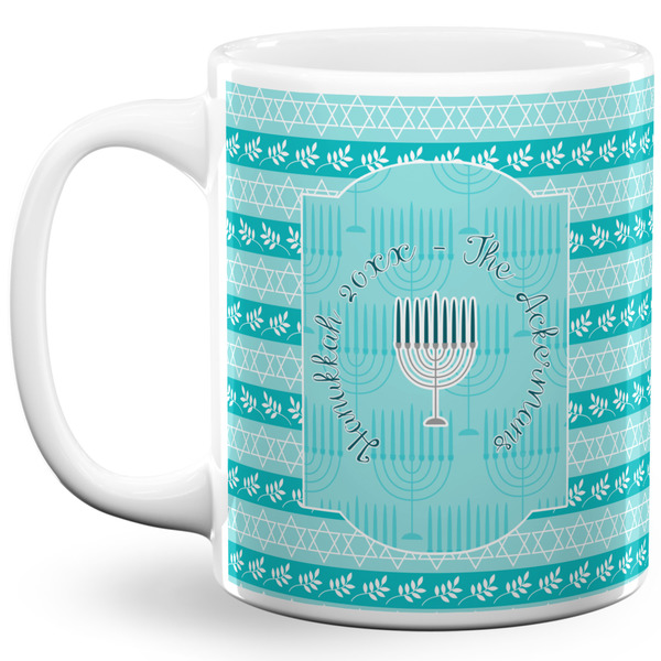 Custom Hanukkah 11 Oz Coffee Mug - White (Personalized)