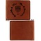 Hanukkah Cognac Leatherette Bifold Wallets - Front and Back Single Sided - Apvl