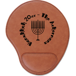 Hanukkah Leatherette Mouse Pad with Wrist Support (Personalized)