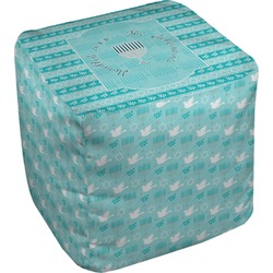 Hanukkah Cube Pouf Ottoman - 13" (Personalized)