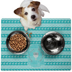 Hanukkah Dog Food Mat - Medium w/ Name or Text