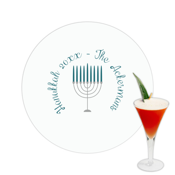 Custom Hanukkah Printed Drink Topper -  2.5" (Personalized)