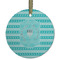 Hanukkah Frosted Glass Ornament - Round