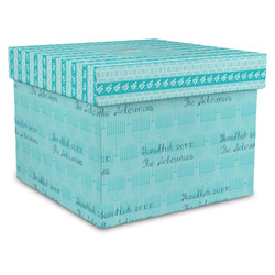 Hanukkah Gift Box with Lid - Canvas Wrapped - XX-Large (Personalized)