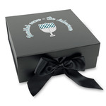 Hanukkah Gift Box with Magnetic Lid - Black (Personalized)