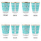 Hanukkah Glass Shot Glass - with gold rim - Set of 4 - APPROVAL