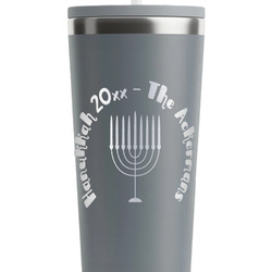 Hanukkah RTIC Everyday Tumbler with Straw - 28oz - Grey - Single-Sided (Personalized)